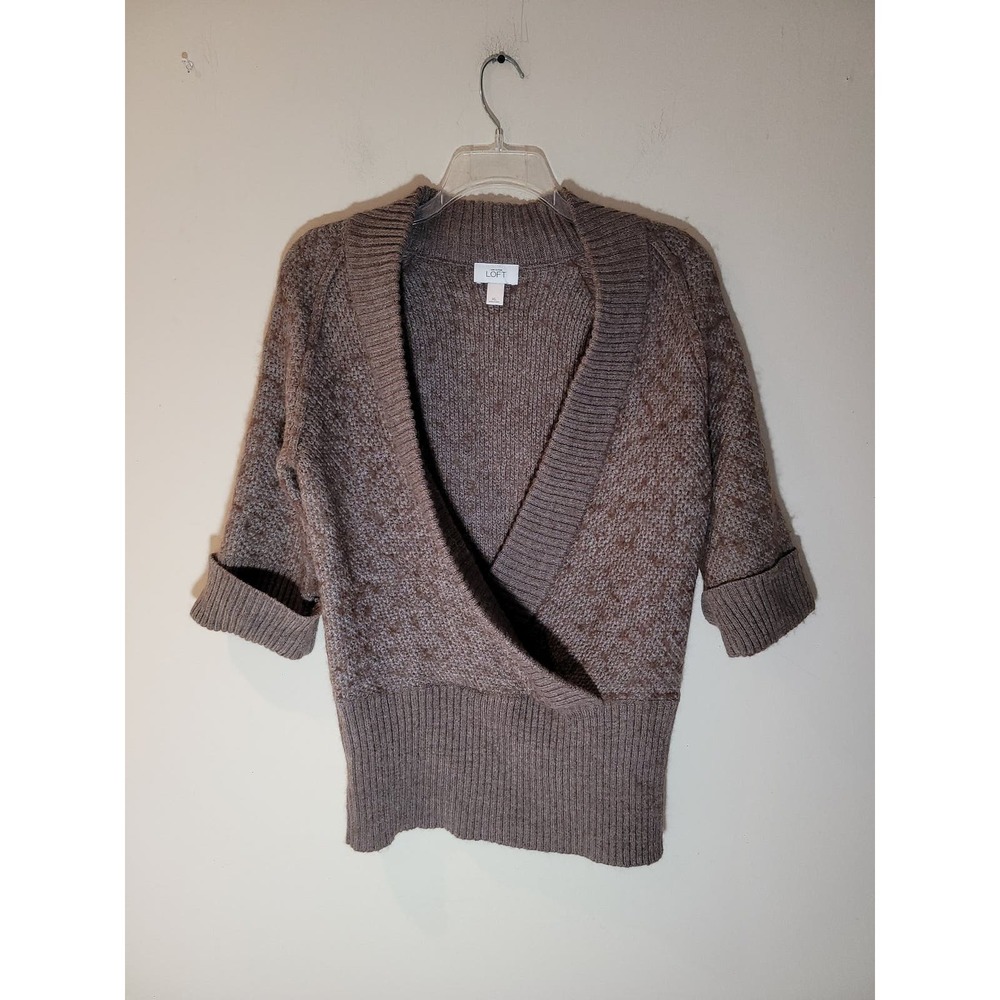 Loft Ann Taylor Women's Brown Wool Alpaca Blend Sweater Size XL